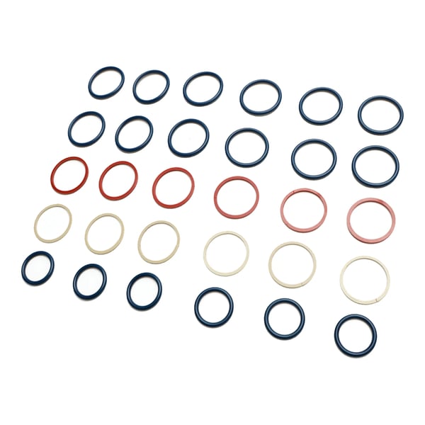 Brændstofindsprøjtnings tætning O-ring sæt, gummimateriale, standardstørrelse, Caterpillar C7 kompatibilitet, direkte erstatning, 6 O-ringe inkluderet