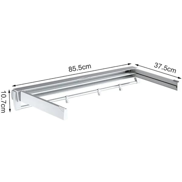 Foldbar Tørrestativ, Væghængt, Pladsbesparende Design,HVID