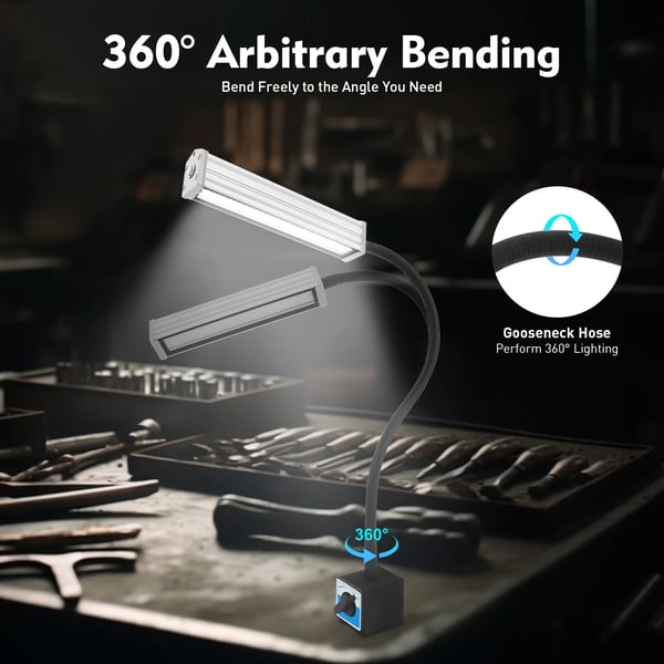 Arbejdslampe, 60 LED, IP67 Vandtæt,sort