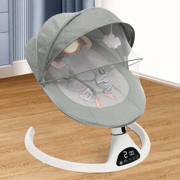 Elektrisk Baby Gyngestol, Bluetooth Vuggesange, Auto-Sensor Gynger,Grøn