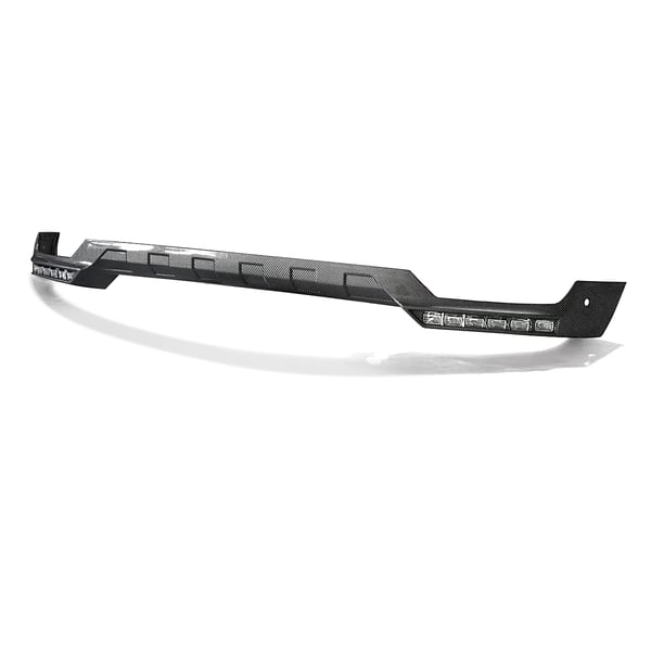 Front Bumper Splitter Lip, Carbon Fiber Look, Passer til Mercedes-Benz G-Class,Kulfiberlook