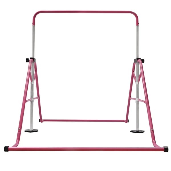 Gymnastikstang, Højdejusterbar, Bærbar Design,Pink
