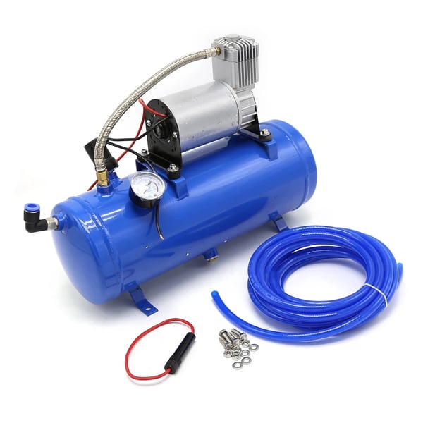 Luftkompressor, 150 psi Maks. Tryk, Kompakt 6L Kapacitet,Blå