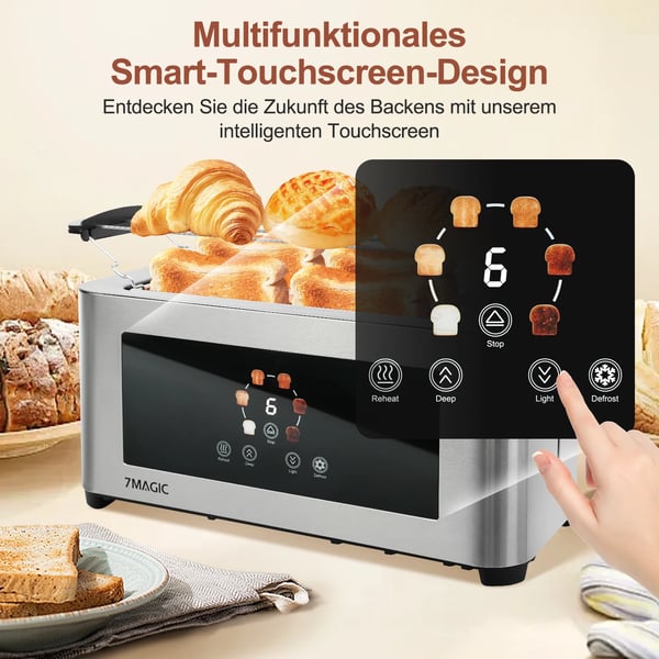 Brödrost, LCD Touch Display, 7 Rostatnivåer,EU