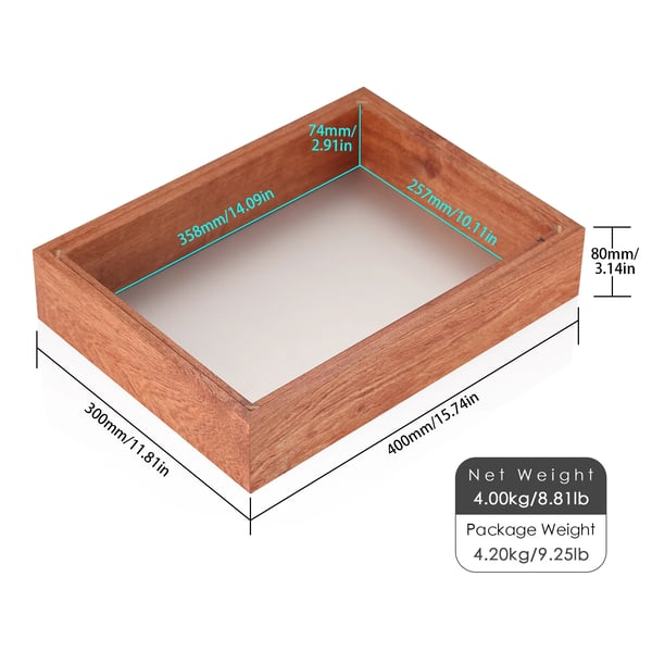Rørforstærker Kabinet, Aluminiumlegering, 400mm Bredde, 300mm Dybde, 80mm Højde, 4kg Vægt