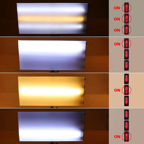 Bilreparations lysbræt, højintensitets LED, kompakt design,3-lights lampe