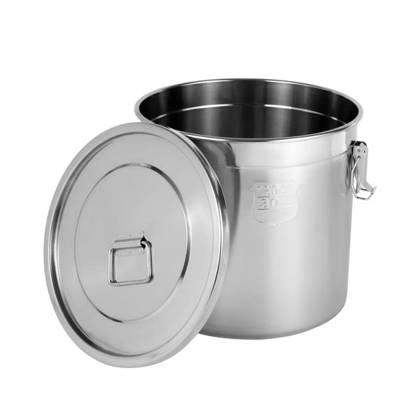 Lufttæt Fødevareopbevaringsbeholder, Stor Kapacitet, Rustfrit Stål Konstruktion,Sølv