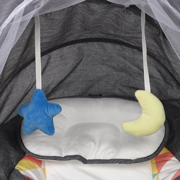 Smart Baby Elektrisk Vuggestol, 5-Trins Amplitudemodulation, Bluetooth Musik,GRÅ