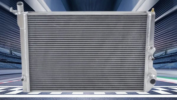 Radiator og ventilator samling, aluminium konstruktion, kerne størrelse: 535mm x 368mm x 40mm, samlet størrelse: 678mm x 442mm x 96mm