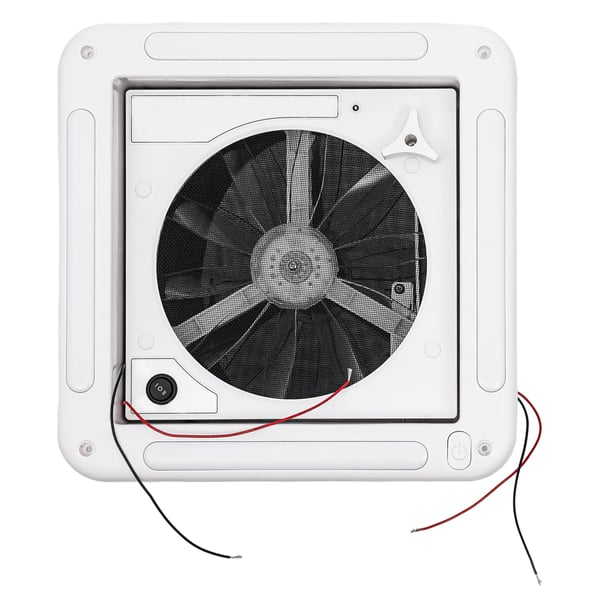 RV Ventilationsvifte, 12V, 5-35 m³/min Luftstrøm, 20-65 dB Støjniveau, 4 LED'er, IP68 Vandtæt