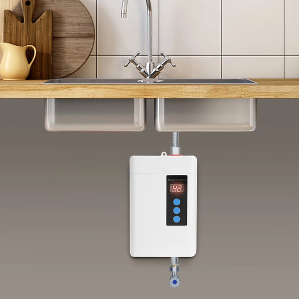 Vandvarmer, øjeblikkelig opvarmning, intelligent temperaturkontrol, 100 liter i timen, kompakt design