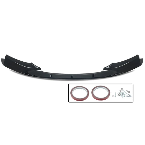 Front Bumper Lip, Høj Kvalitet ABS Plast, 177 mm Længde, 49 mm Bredde, 11 mm Højde, Designet til M Sport Bumper
