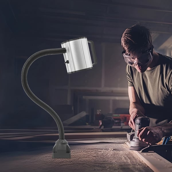 Arbejdslampe, 360° Gåsehal, Vandtæt og Støvafvisende,sort