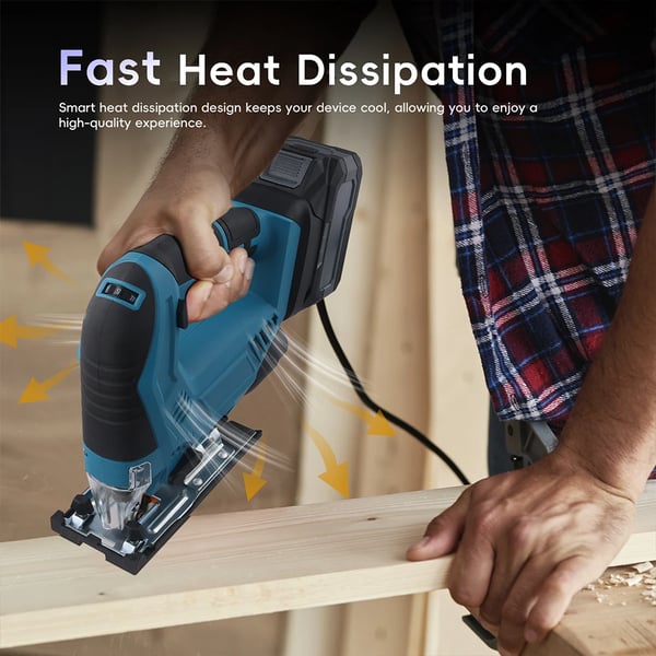 Stiksav, 18V, 300W, Justerbar baseplade, Op til 3500 RPM, Tre bladjusteringsniveauer