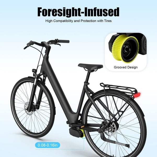 Cykel Booster, Børsteløs Motor, Nem Installation,Gul