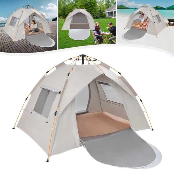 Camping Telt, Instant Pop-up, Vandtæt,Brun