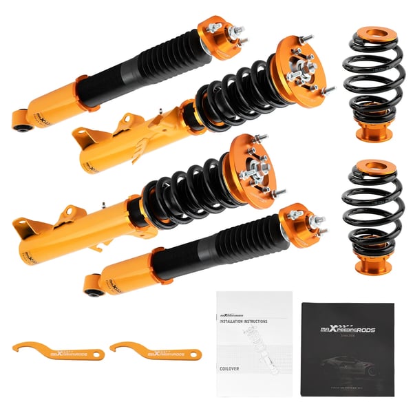Coilover-jousitus, korkeussäädettävä, ei-säädettävät iskunvaimentimet,kulta