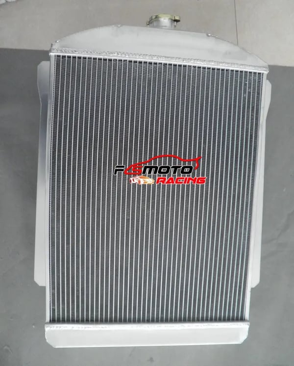 Radiator, Aluminium, Kerne Størrelse 17,3" x 21,2" x 2,2", Samlet Størrelse 20", Kompatibel med Chevy Bil Street Rod 1940-1941