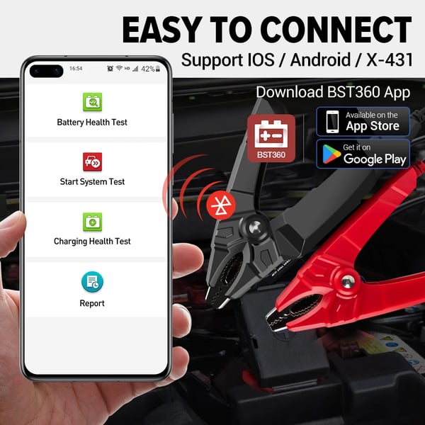 Akku Testeri, Bluetooth-yhteys, Useita Testitoimintoja,BST360