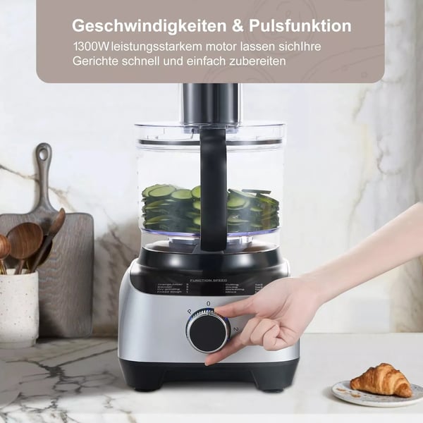 Køkkenmaskine, 11-i-1 funktionalitet, kraftfuld ydeevne,EU