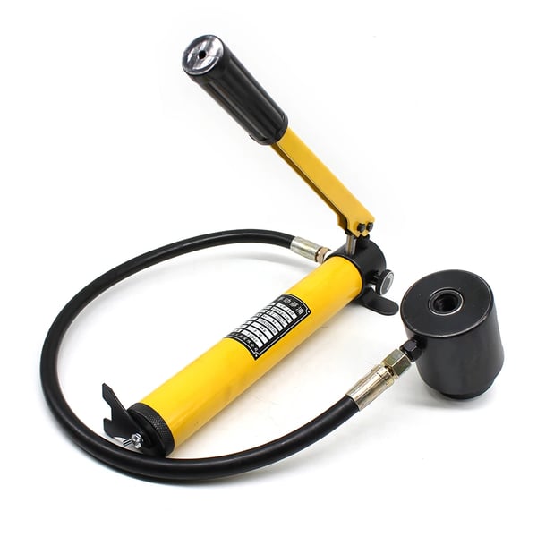 Hydraulisk Knockout Punch Kit, 15 Ton Kapacitet, 10 Skæreværktøjer,Gul