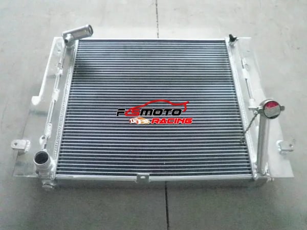 Aluminium Radiator, Kerne Størrelse H19-11/16" x B19-5/8", Samlet Størrelse H19-15/16" x B24", Indløbs/Udløbs Diameter Φ1-1/2", 3 Rækker