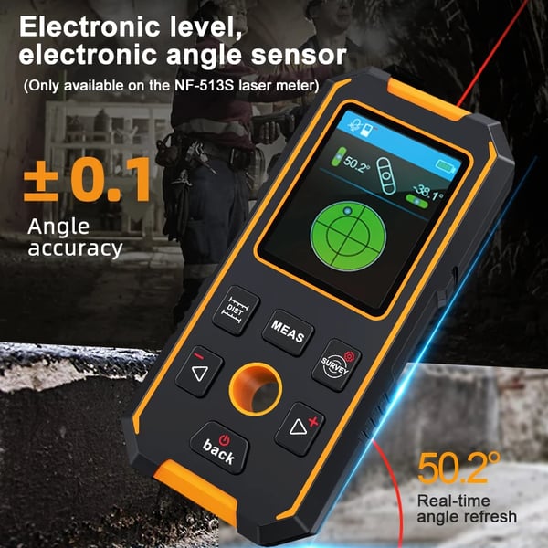Vægscanner, Metal- og Live-kabeldetektion, LCD-display,NF-513S