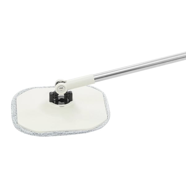Spin Mop, 360° Rotation, Justerbart håndtag 51,97 tommer, Firkantede og trekantede moppehoveder,HVID