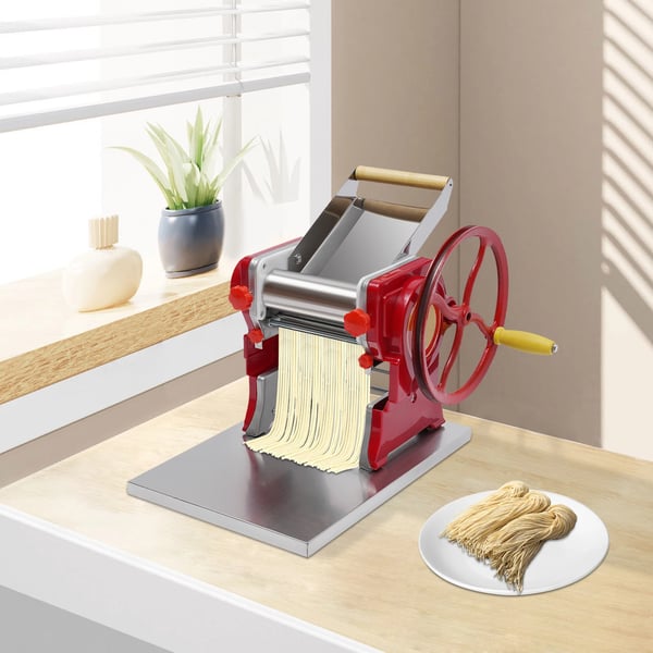 Pasta Maker, Manuel Rullemaskine, Nudelskærer,Rød