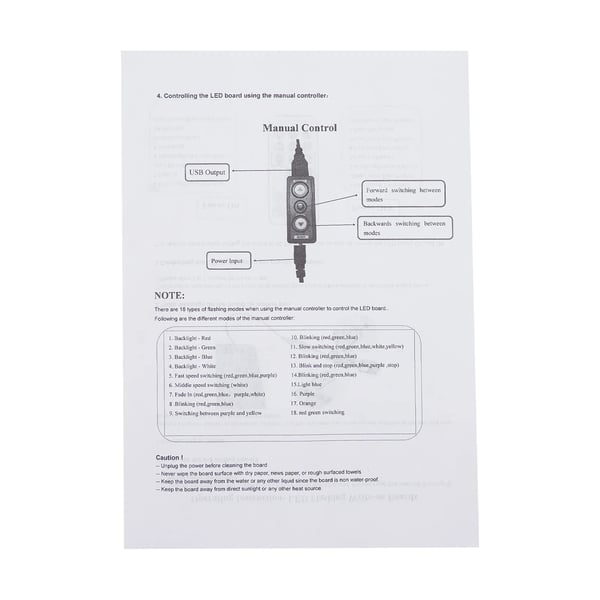 LED Meddelelsestavle, 15,75 x 23,62 tommer Skriveflade, 7 Lysfarver