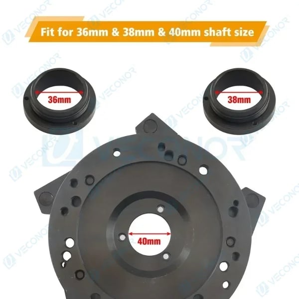 Universel Hjulbalancer Adapterplade, Passer til 36mm, 38mm og 40mm Aksler, Understøtter 3-10 Bolthjul