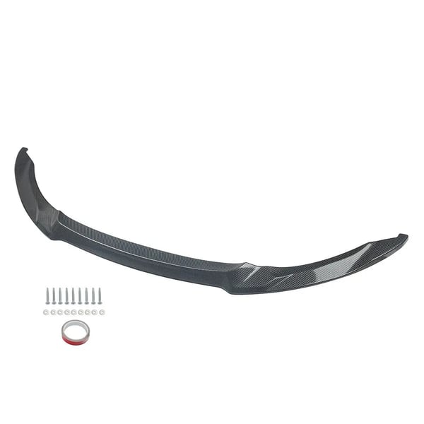 Front Bumper Lip, CS Style Splitter, Kompatibel med 2015-2020 Luksusbilmodeller,kulstoflook