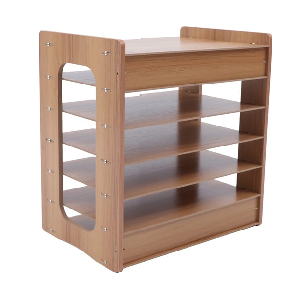 Papirorganisator, 7-lags design, moderne stil,Brun