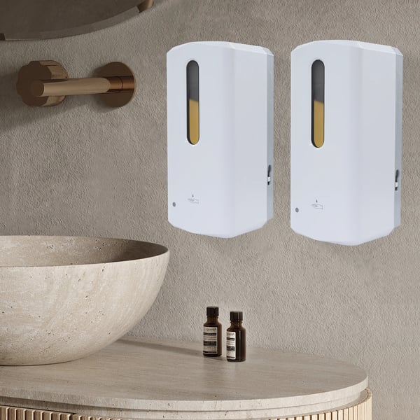 Sæbe dispenser, automatisk sensor, vægmonteret, stor kapacitet