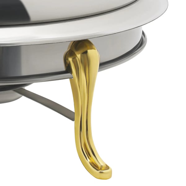Rund Chafing Dish, Rustfrit Stål, 28 cm Indvendig Diameter, 3L Kapacitet,Sølv