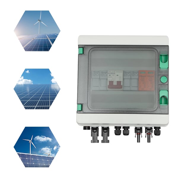 Solcelle PV Kombinationsboks, Højkvalitets ABS-hus, 300mm x 200mm x 150mm, Kompatibel med op til 10kW solsystemer, Drifts spænding op til 1000V