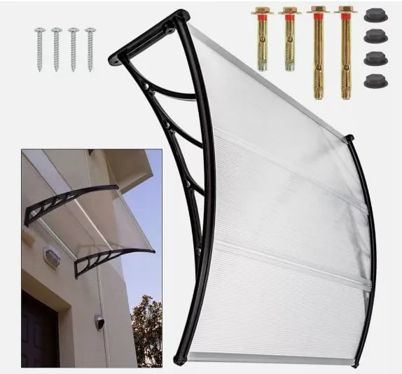 Forside Dør Kappe, Polycarbonat Materiale, UV Beskyttelse, Regn Modstand, Nem Installation, Ikke-Toksisk