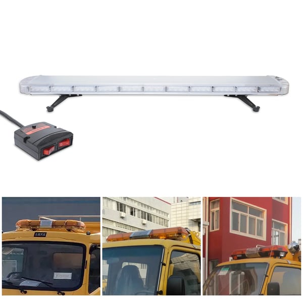 Strobe Arbejdslampe, 96 LED'er, 16 Blinkende Tilstande,Gul