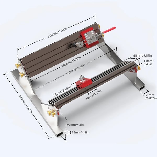 Justerbar Spline Jig, Kompatibel med Bord Sav & Router Bord, Præcis Justering Klemmer
