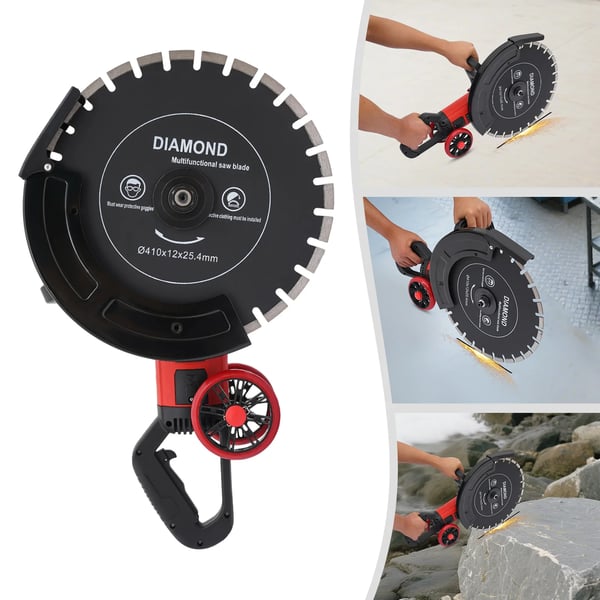 Betonklipper, Kraftfuld Motor, Effektiv Vandpumpe,Rød