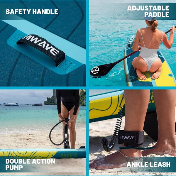 Oppustelig Paddle Board, Høj Vægtkapacitet, Holdbart PVC Materiale,BLÅ
