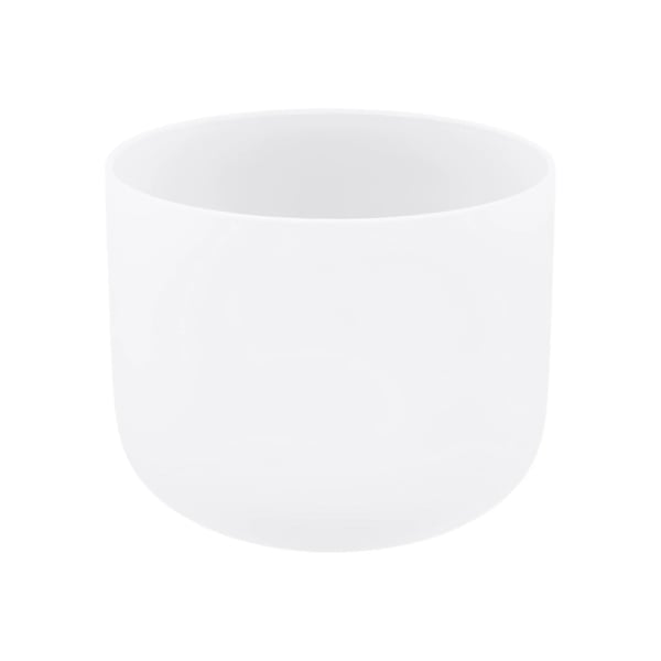 Syngeskål Sæt, Højren Quartz, Lydhealing 432-440Hz,Hvid