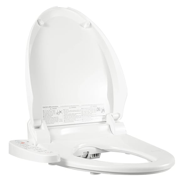 Elektrisk Toiletbræt, Justerbar Temperatur, Intelligent Multifunktion,220V, Hvid