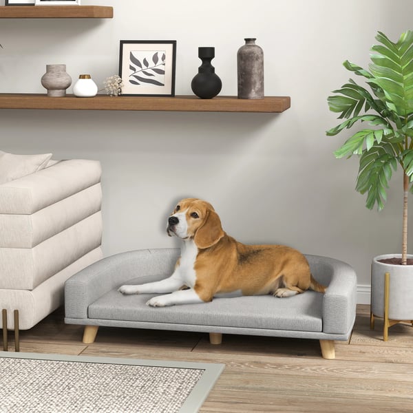 Hundesofa, Vaskbart Pude, Holdbart Materiale,98X67X25Cm, GRÅ