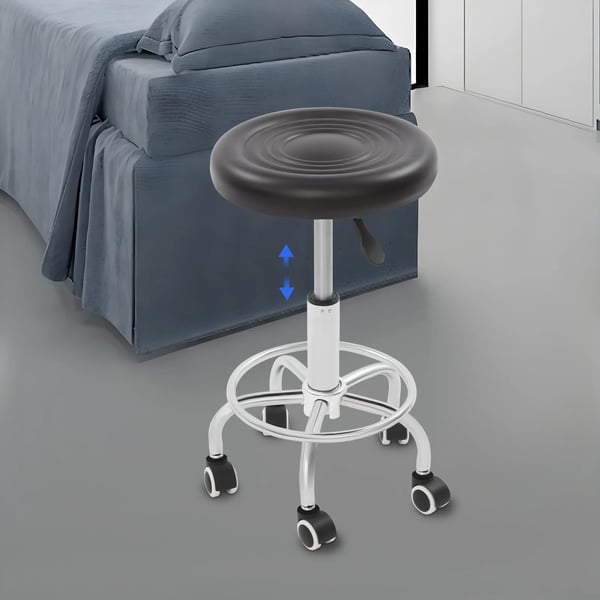 Justerbar Drejestol, Ergonomisk Design, 150kg Kapacitet,sort