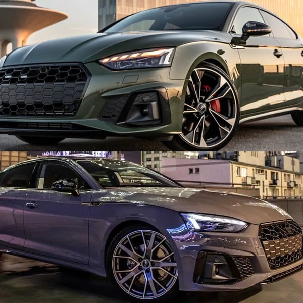 Dimljusgallerlock, Kompatibel med Audi A5 S-Line, Hållbart plastmaterial,glansigt svart