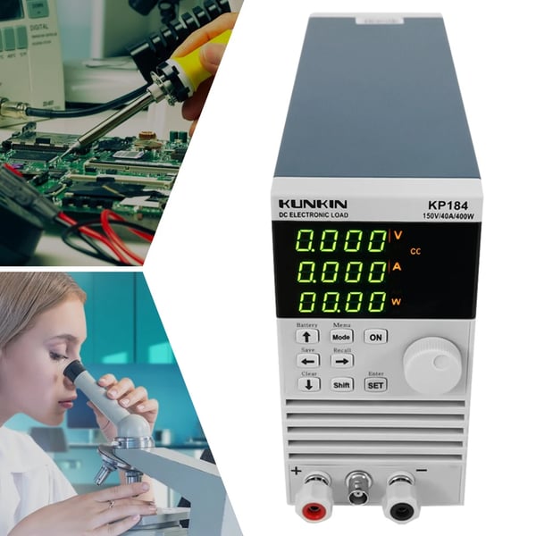 DC Elektronisk Belastningstestare, 0-400W Belastningskraft, 4 Belastningslägen,Blå