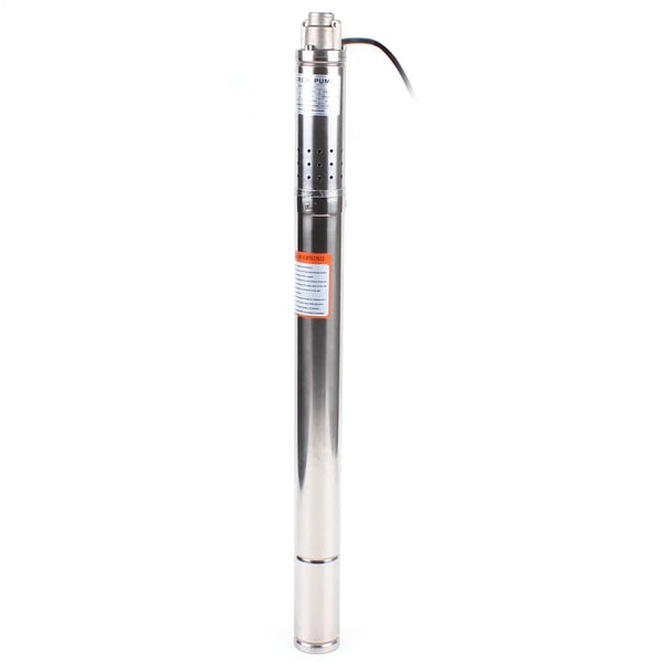 Dybbrøndspumpe, 370W Effekt, 1000 L/h Flow Rate,220V, Sølv, EU