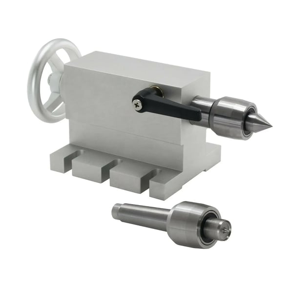 Flytbar tailstock, centerhøjde 65mm, strækningsafstand 50mm, manuel betjening, vægt 2,1 kg, kompatibel med CNC-maskiner