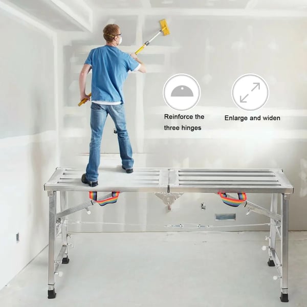 Folding Horse Stool, Multifunktionel Stige, Robust Aluminiumkonstruktion, Kompakt Design